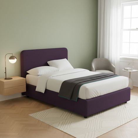 Cama Doble Wigan, Desenfundable, Hecho en Italia, Violeta (1/5)