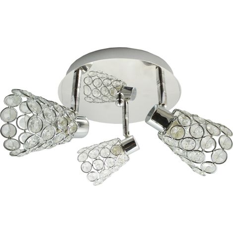 Plafonnier décoratif chromé cristal 3xG9 Candellux (1/2)