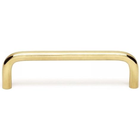 Poignée de meuble design, distance entre les trous 128 mm, pour cuisine, salle de bain, étagère, alliage d'aluminium, or, 2 pièces (1/5)