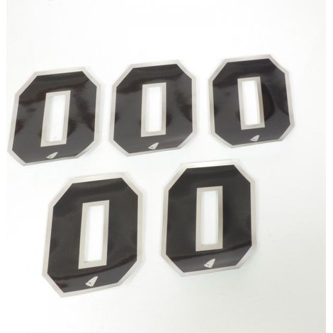 Autocollant stickers UFO pour moto Numéro 0 noir 130x100mm Neuf (1/3)
