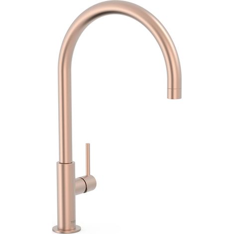 TRES 26290401OPM STUDY EXCLUSIVE Grifo Monomando XXL Con Maneta Lateral Para Lavabo Oro Rosa Mate - ref: 26290401OPM