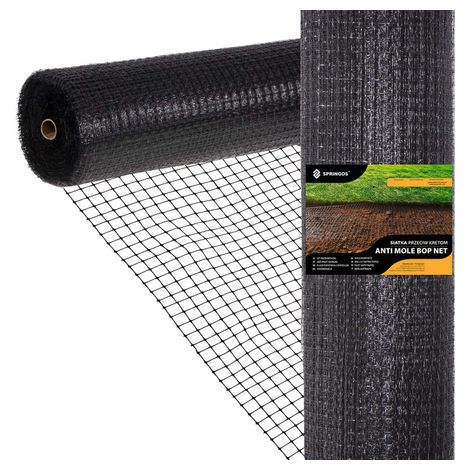 Malla antitopos de 2x50 m, resistente a topos y ratones topos, con un peso de 45 g/m2. (1/5)