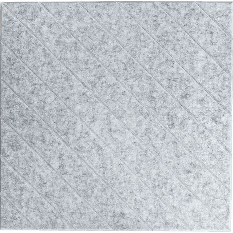 Pannello acustico a parete - 5 pezzi - 60x60cm - Disegno di linee Grigio (1/4)