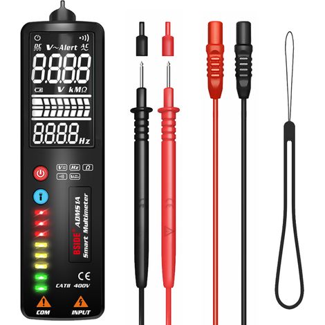 Multimetro digitale ADMS1A/ADMS1Q con schermo LCD da 2,4" e tester automatico di tensione.