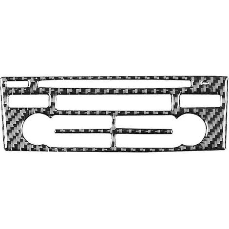 Pour Porsche 718 982 2016-2022, cache autocollant en fibre de carbone pour console centrale, autoradio et lecteur CD. (1/4)