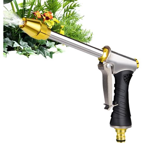 Pulvérisateur De Tuyau D'Arrosage - Robuste Quatre Jets Réglables,Lance D'arrosage Robuste Et Pulvérisateur D'eau,pour Jardin Patio Garage Maison Nettoyage Lavage Auto et Jardinage (1/4)