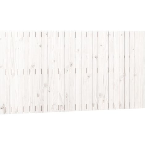 Testiera letto accessorio camera da letto pensile 166 x 3 x 90 cm legno massello bianco TDL0202705