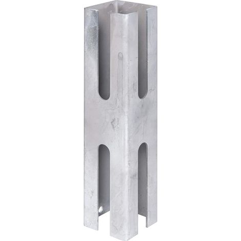 Alberts 672645 Adaptateur prolongement cloture existants  Galvanise a Chaud  Longueur 250 mm  pour poteaux, Gris, fur Pfosten 60 x 60 mm (1/2)