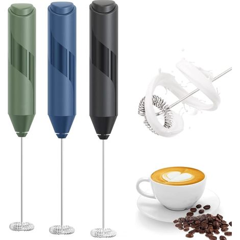 Mousseur à lait électrique portable pour café, cappuccino, chocolat chaud, frappé, café noir. (1/4)