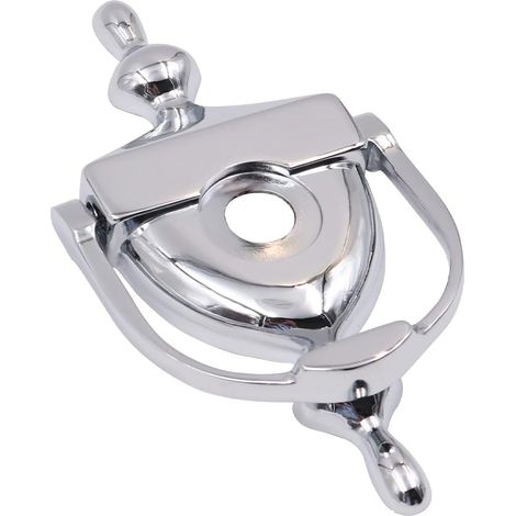 Entrance Door Knocker with Spy Hole Minimalist Modern Security Door Knocker - Silver (1/5)
