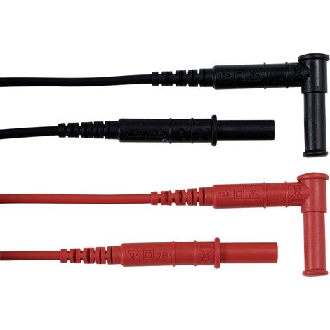 Chauvin Arnoux  Messleitungs-Set 4 mm Sicherheits-Stecker 4 mm Sicherheits-Buchse 1.5 m Rot, Schwarz
