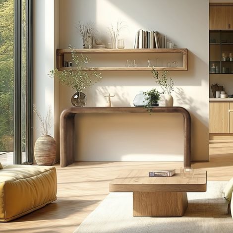 ROMY - Console épurée en bois de mindi (1/5)