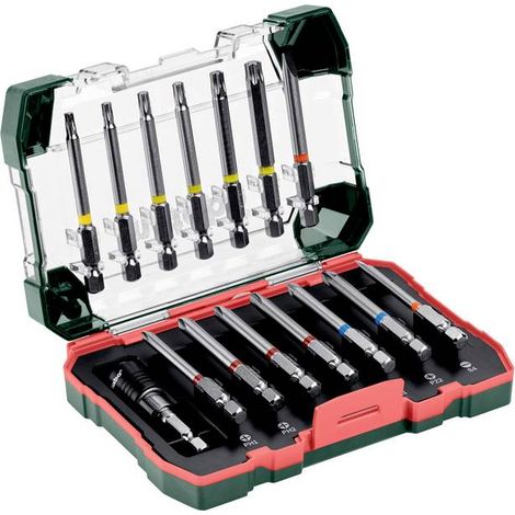 Metabo – Jeu d'embouts 15 pièces 626718000 – Acier au vanadium chromé – Longueur 70 mm – Pour visseuse – Embouts codés couleur (1/3)
