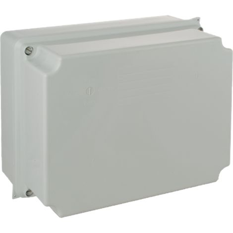 Caja estanca rectangular de conexión sin conos IP65/IK08 220x170x140mm/230x180x150mm con tapa de cierre con tornillos color gris (1/2)