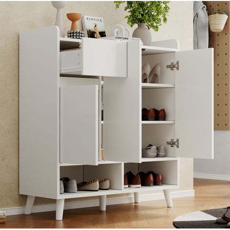 Schuhschrank mit verstellbaren Einlegeböden 90x35x99 cm OKMYHOME (1/5)