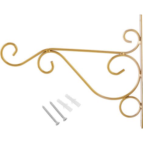 Supporto per piante sospeso in ferro – gancio appendiabiti – decorazione da parete – arredo giardino