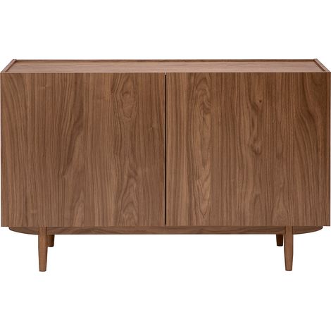 Aparador vintage acabado madera oscura nogal 2 puertas L120 cm SANAA (1/5)