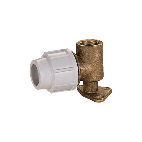 Plasson Brass 25mm x 3/4" Wall Plate Elbow - PVC9055007
