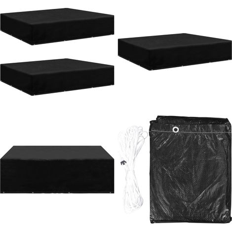 Gartenmöbel-Abdeckungen 2 Stk. 12 Ösen 250x250x70 cm - Gartenmöbelschutzhülle - Gartenmöbelabdeckung - Gartenmöbelexperten - Wetterfeste Abdeckung - UV-Schutz - Home & Living (1/5)