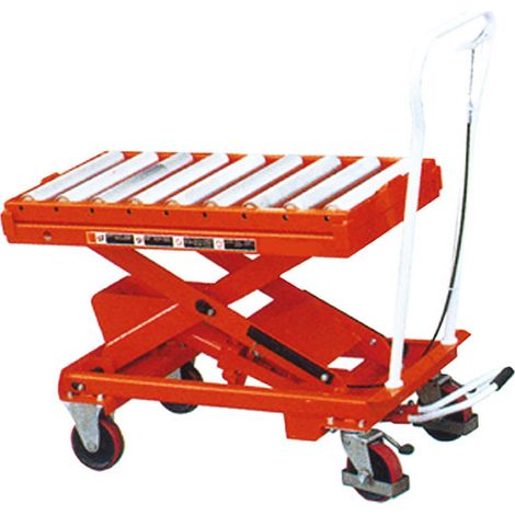 Plateforme élévatrice avec plateau roulant - Plateau à rouleaux pivotant 1010x520mm - Hauteur 1000mm - Capacité 500kg - BS50PRPV