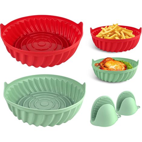 2x Silikonform für Heißluftfritteuse Mikrowelle + Pfoten 16,5cm