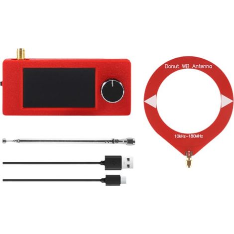 Geeignet für SI4732 Mini-Taschenradio 10-180 MHz, SMA-Schnittstelle, Mini-Rahmenantenne, 1,9-Zoll-IPS-Bildschirm, LSB, USB, AM/FM.