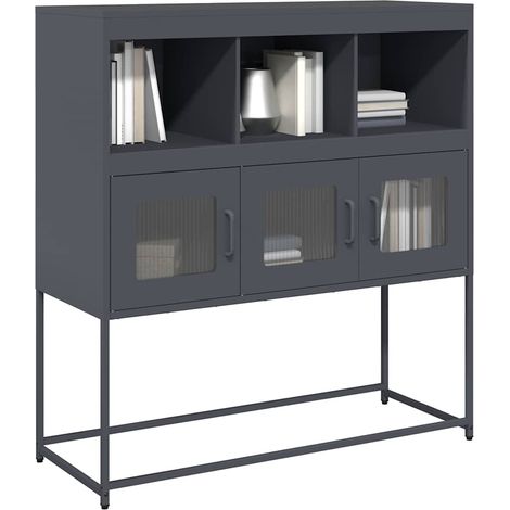 Sideboard Anthrazit 100,5x39x107 cm Kaltgewalzter Stahl