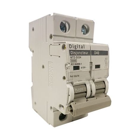 Digital 02076 Leistungsschalter 2P 40A 415V Kurve D 6kA