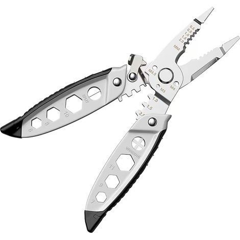 Multifunctional wire stripper, professional wire stripping tool, stripping range 0.6/0.8/1.0/1.6/2.0 mm, with metal locking mechanism (1/5)