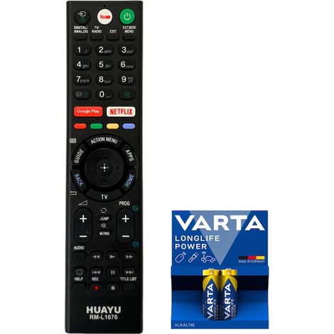 Telecomando universale per TV, compatibile con Sony, copre il 100% dei televisori LCD, LED e Smart TV Sony, batterie incluse. (1/3)