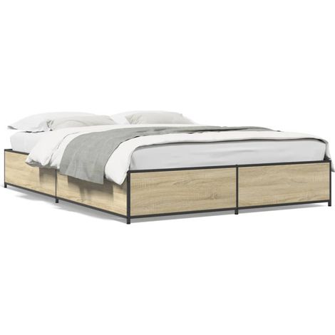 Maison Exclusive - Giroletto Rovere Sonoma 120x200 cm in Legno Multistrato Metallo