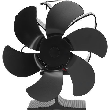 Ventilateur pour poêle à bois 6 pales démarrage automatique résistant haute température efficacité énergétique noir diamètre 152mm (1/5)
