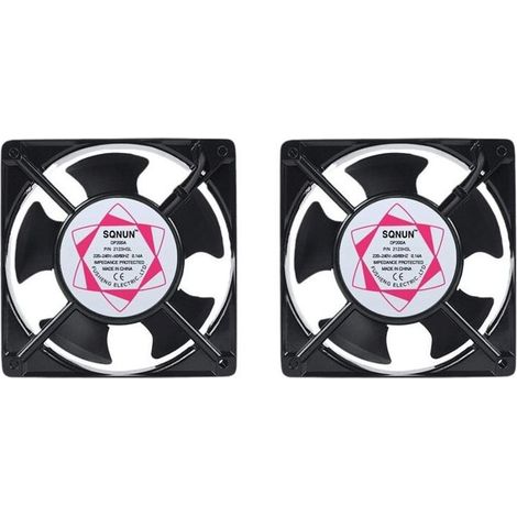 Ventilateur axial haute température 120 x 120 x 38 mm – Pales en métal silencieuses – Économie d'énergie jusqu'à 30% – 220V 23W - mm-2PCS (1/5)