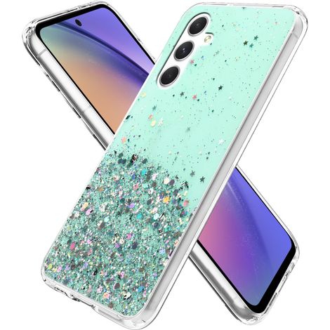 Funda para Samsung Galaxy A54 5G, brillante, verde. (1/2)