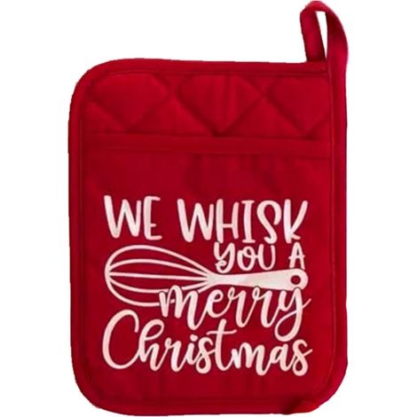 Gant De Cuisson - Support Pour Casserole - Poche Intégrée Pour Accessoires De Pâtisserie - Nylon - Usage Cuisine Et Pâtisserie De Noël - Lot De 1