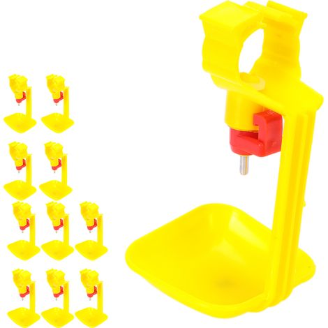 Machine à abreuvoirs automatique monobloc pour volailles (10 pièces), avec tétine suspendue, pour poulets et canards. (1/5)