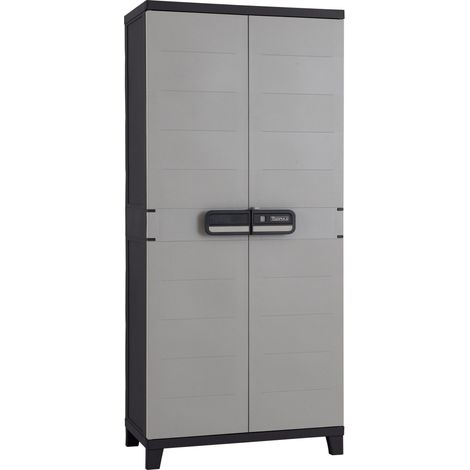 Armadio Smart Tuttopiani 3 Ripiani in Resina Antracite 68x39x173 cm (1/2)