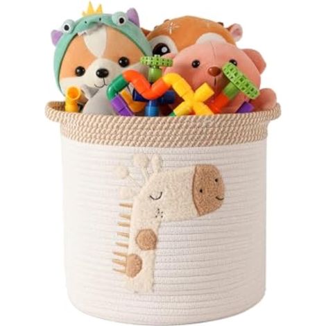 Cesto portaoggetti per fasciatoio, cesto portaoggetti con manici, cesto portaoggetti per neonati e bambini, regalo per mensole, bagno, fasciatoio (1/5)