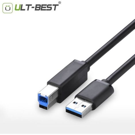 Câbles et Connectiques,ULT meilleur câble USB 3.0 Type A mâle vers B mâle AM vers BM, Super vitesse, 5Gbps, câble d'impression 1.8M (1/4)