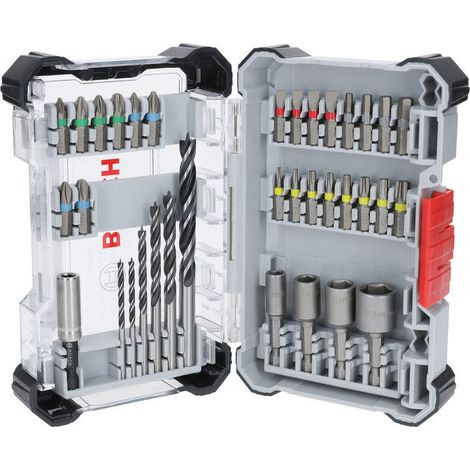 Assortiment d'embouts de vissage et de forets PRO Wood Bosch Extra Hard 35 pièces - 2607017730 (1/4)