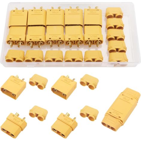 5 Paires XT90 Batterie Connecteur, XT90 Gaine Connecteur, XT90 Connecteur mâle et Femelle, pour RC Lipo Battery (1/5)