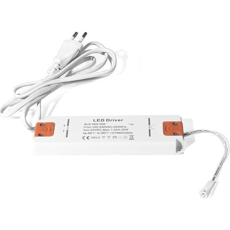 transformador led electrónico. 30w. ip20. jst. 24v dc. 240v ac