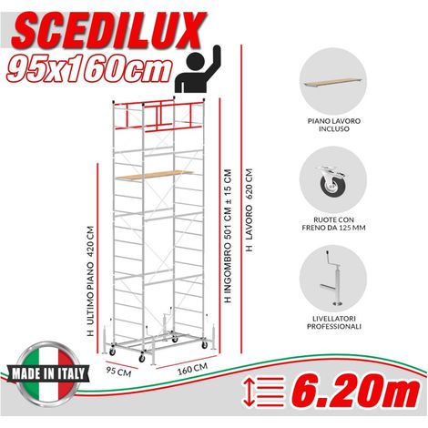 Trabattello SCEDILUX Altezza lavoro 6,20 metri