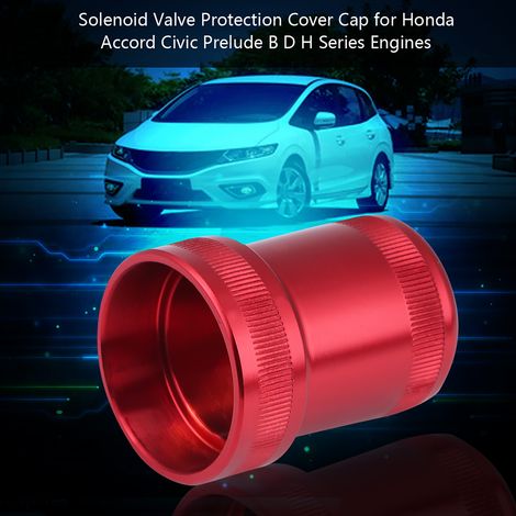 Couvercle de protection pour électrovanne auto Honda Accord Civic Prelude moteurs séries B D H rouge (1/5)