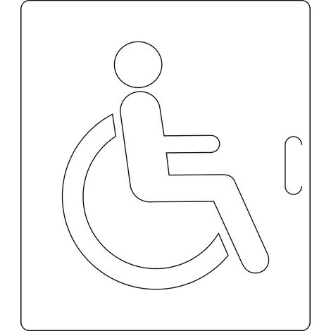 Pochoir pour signalisation horizontale - PMR 500x600mm - 8005917 (1/4)
