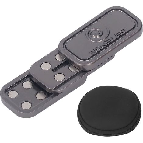 Glisseur Magnétique Anti-Stress 3 Couches Métallique à Rotation Craquante Noir Argent - Jouet Sensoriel pour Adultes (1/5)