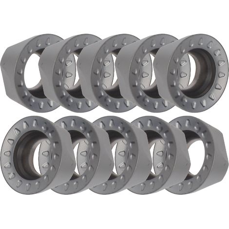 Lot de 10 Plaquettes Carbure Rondes RPMT10T3MOE-JS pour Tour, Fraisage CNC, Outils de Coupe, Lames Rotatives en Métal Dur (1/5)