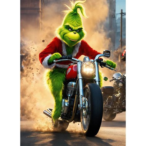Rideau/drapeau de porte de Noël 2026, fond photo intérieur/extérieur avec motif monstre vert - 90 x 180 cm - LMGBJB-27