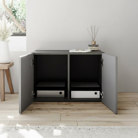 Mobile da Ingresso Scorrano, 2 Paia, 2 Ante Made in Italy, 2 Vani, 63x35x41h cm Grigio (1/5)