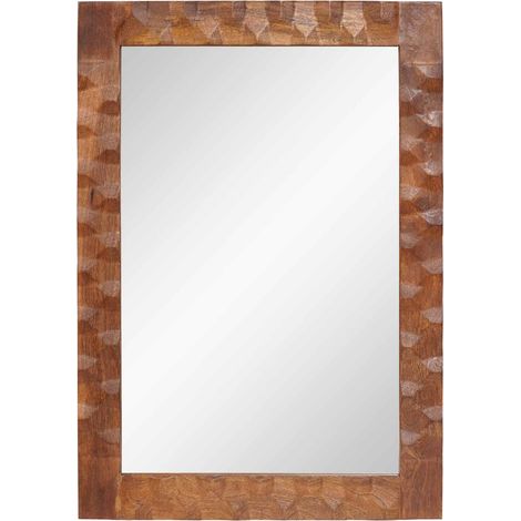 Miroir de salle de bain Finition Acacia Brun 50 x 70 x 2,5 cm